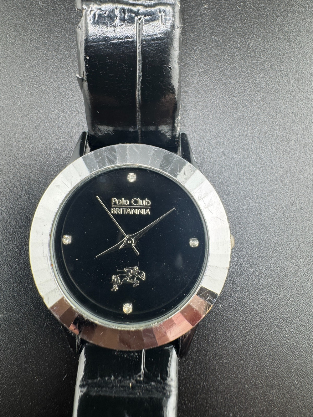Polo Club Britannia Watch Crystal Accents Black